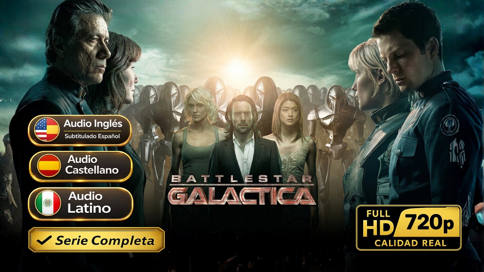 Battlestar Galactica (2004) – Ciencia ficción épica inolvidable | Serie Completa Latino 720p HD