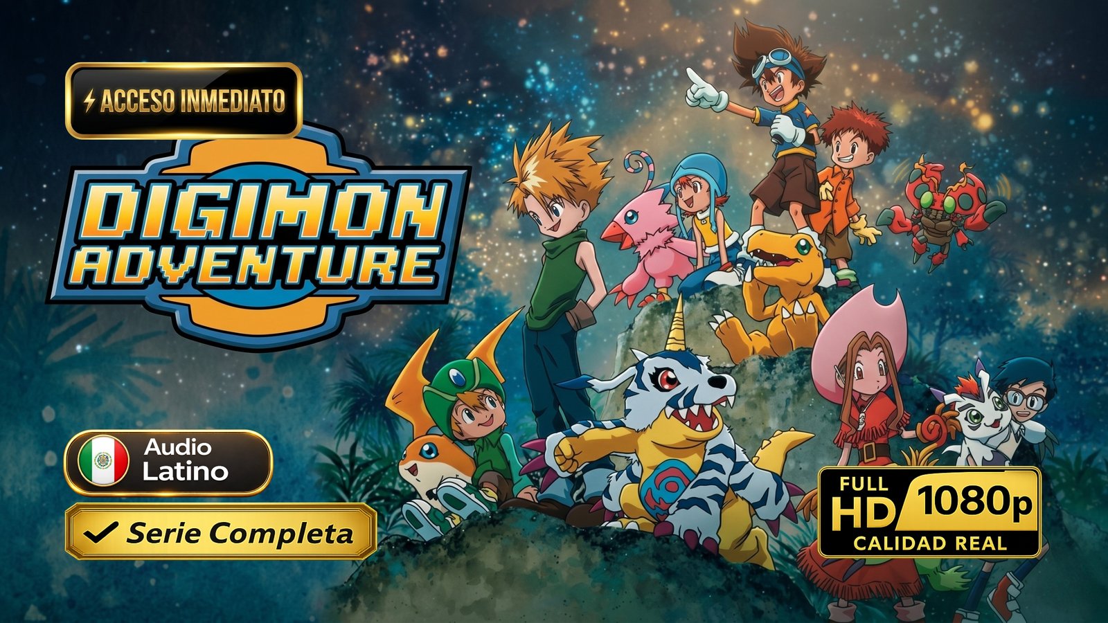 Digimon Adventure (1999) – Serie completa anime clásico inolvidable | Latino 1080p HD