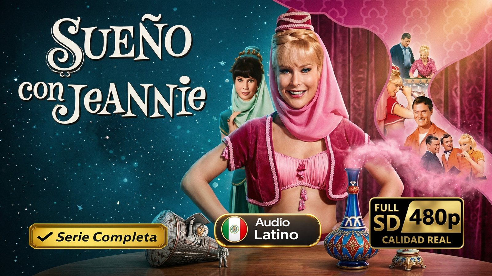 Sueño con Jeannie (1965) – Serie clásica de comedia inolvidable | Serie Completa Latino 480p