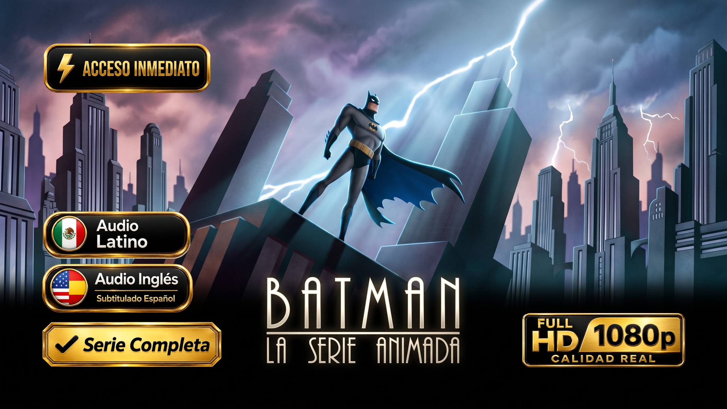 Batman La Serie Animada Completa (1992) 1080p Latino | Clásico Animado Inolvidable