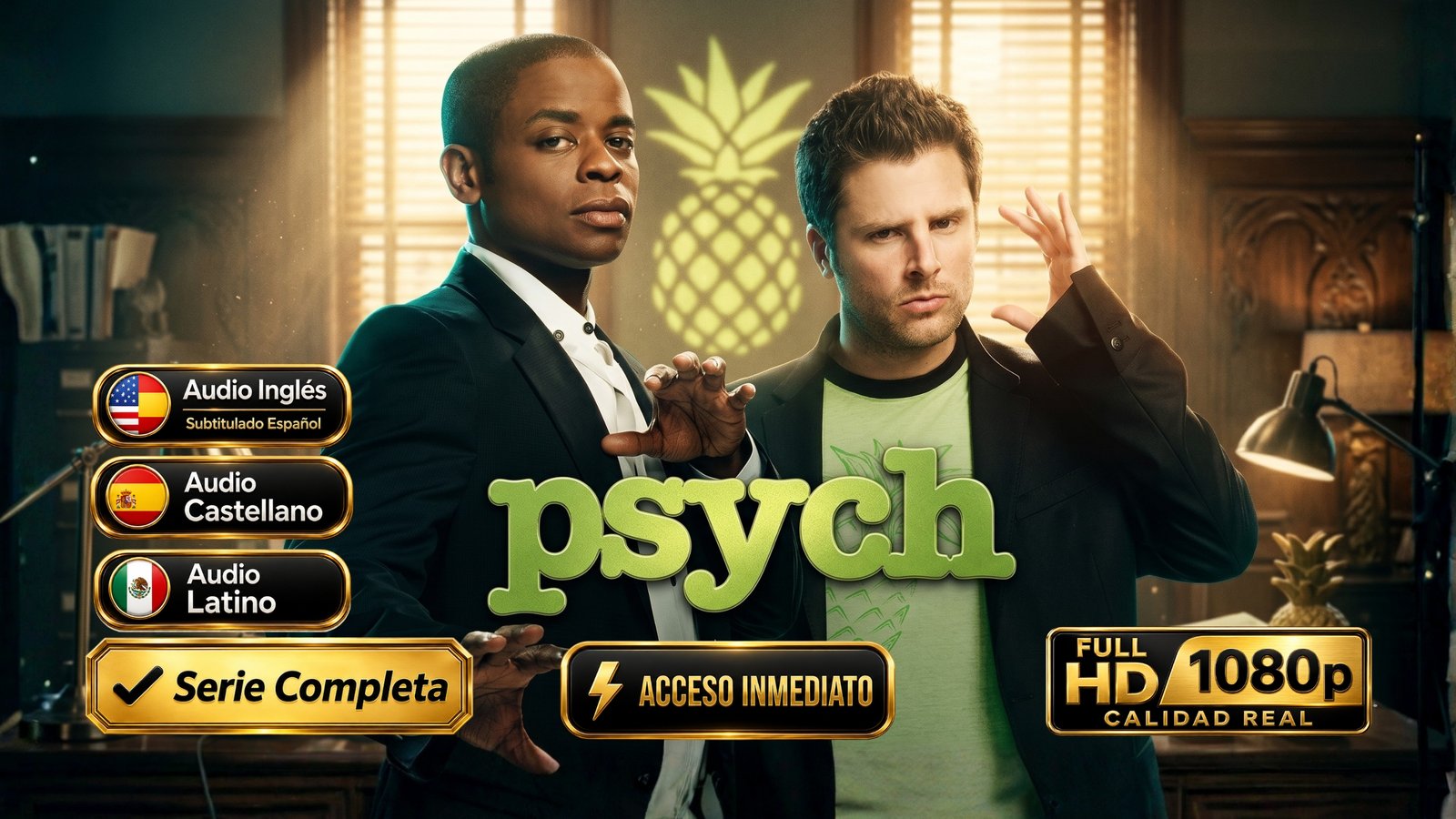 Psych (2006) – Serie Completa de Comedia Policial y Misterio inolvidable | Multi Audio 1080p