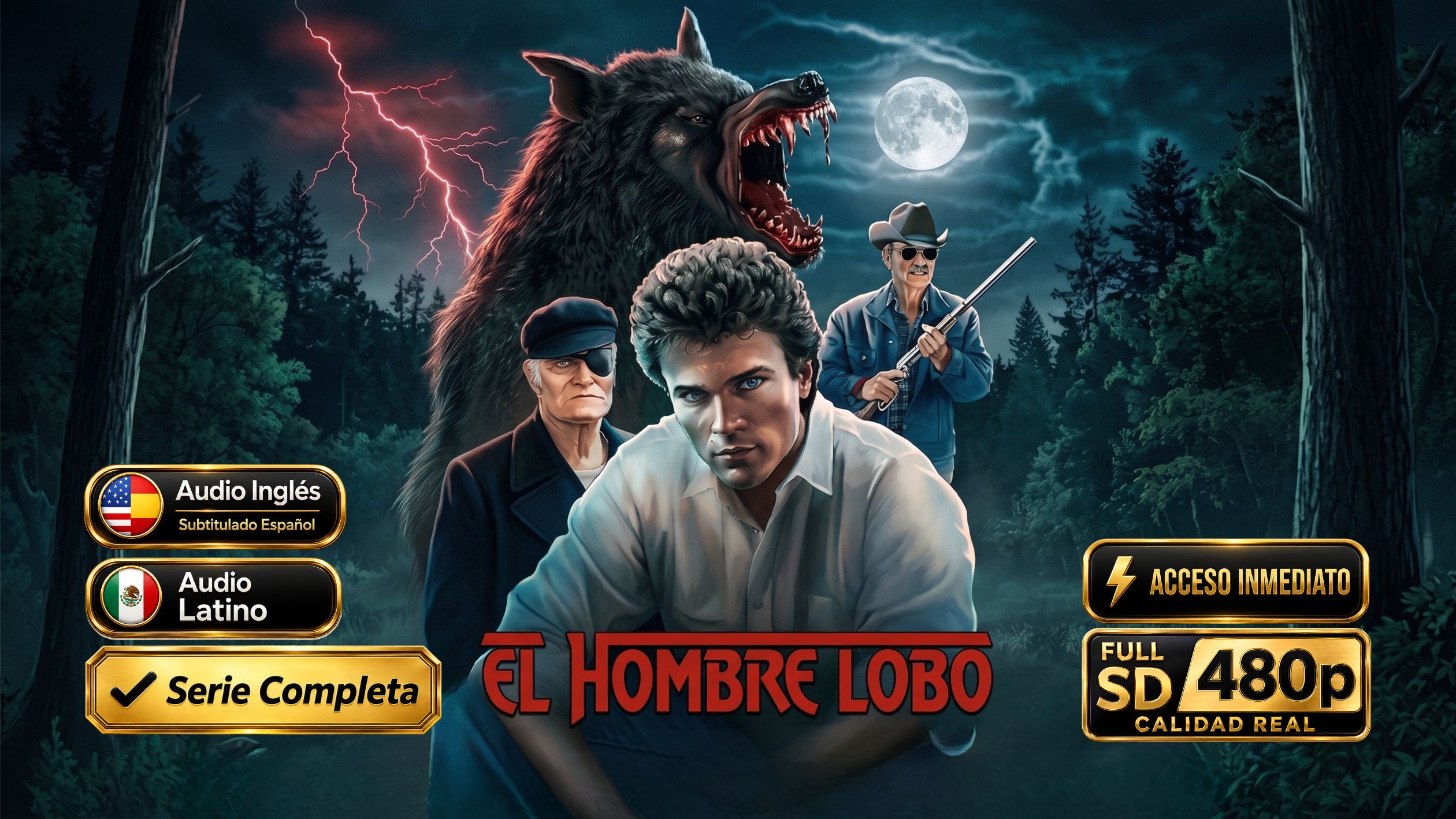 El Hombre Lobo (1987) – Serie Completa de Terror Inolvidable 480p | 29 Episodios | Latino + Sub Español