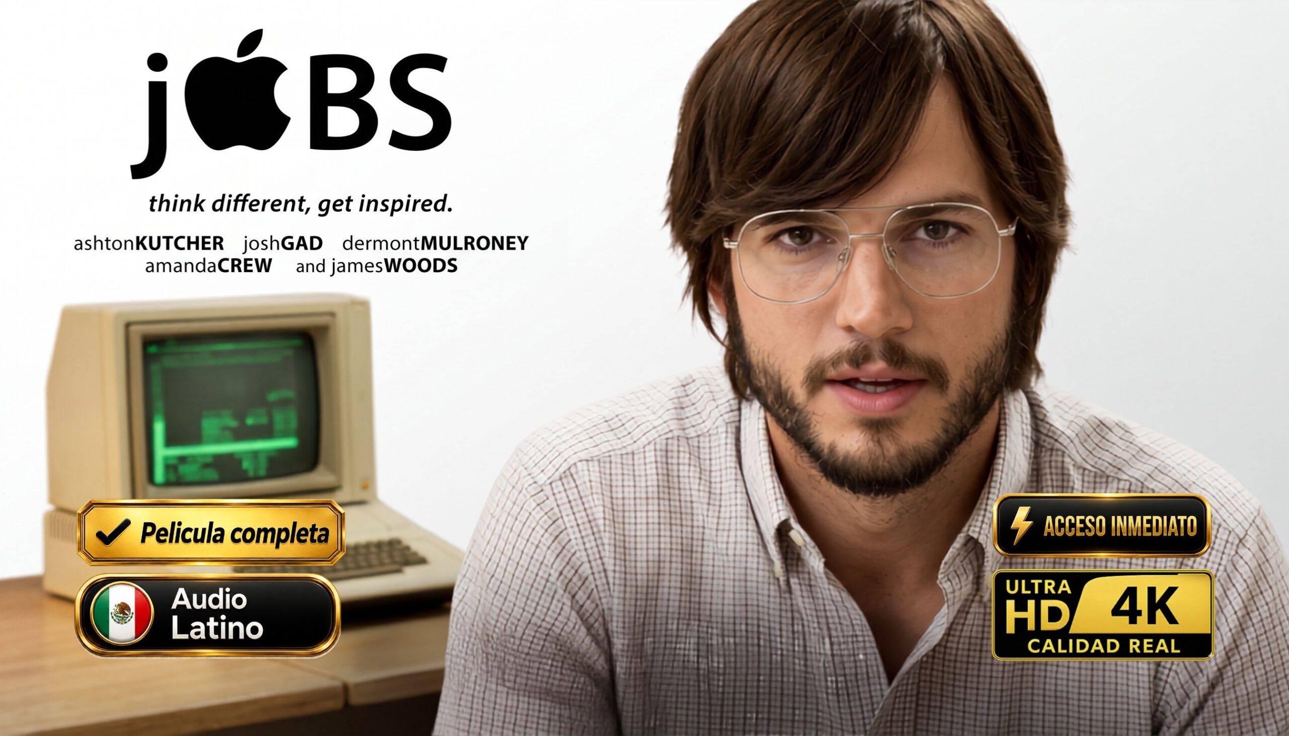Pelicula Jobs 2013 en calidad 4K Ultra HD descarga digital dual latino