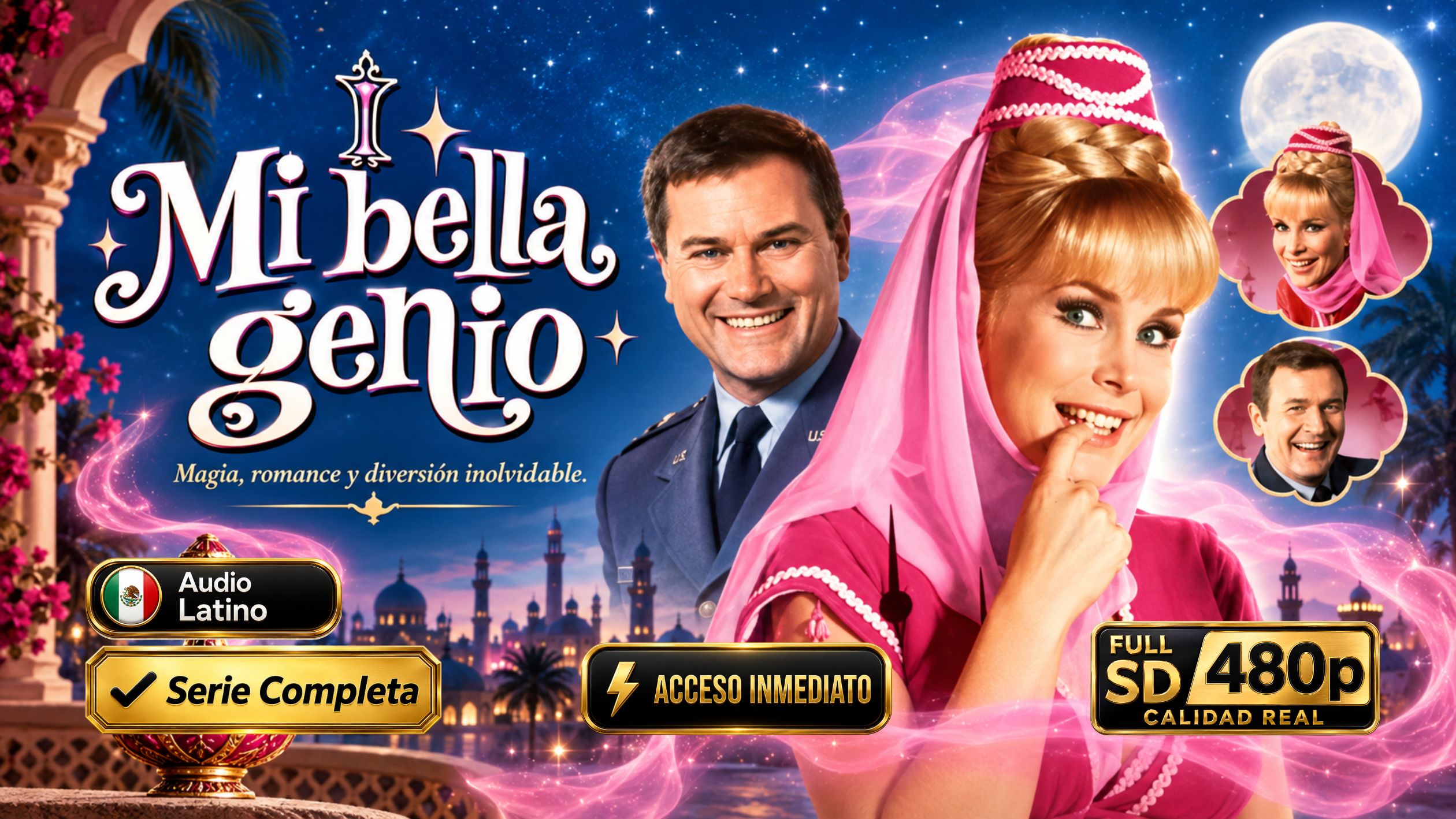 Mi Bella Genio (1965) – Serie Inolvidable Completa 5 Temporadas 139 Episodios | 480p Latino