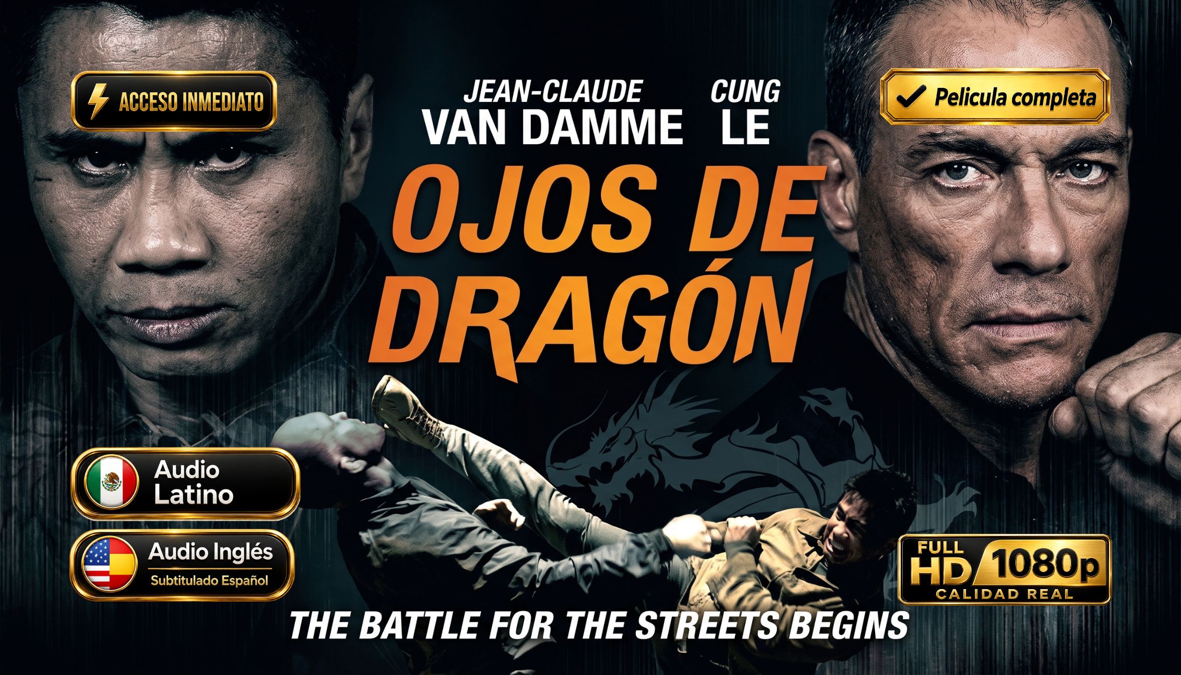 Ojos de dragón (2012), película de acción en Full HD 1080p con audio dual Latino-Inglés, subtítulos en español y archivo MKV de 6.03 GiB.